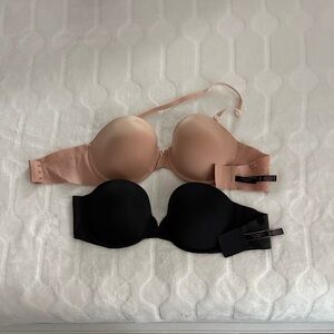 Victoria's Secret Black and Nude Bra Duo